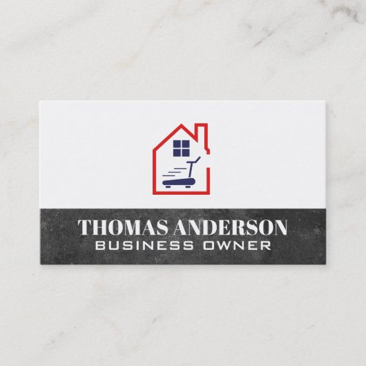 Loopband voor thuisgym visitekaartje (Voorkant)