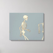 Loopcyclus van menselijk skelet canvas afdruk (Voorkant)