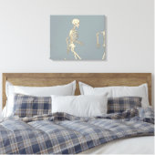Loopcyclus van menselijk skelet canvas afdruk (Insitu (Slaapkamer))