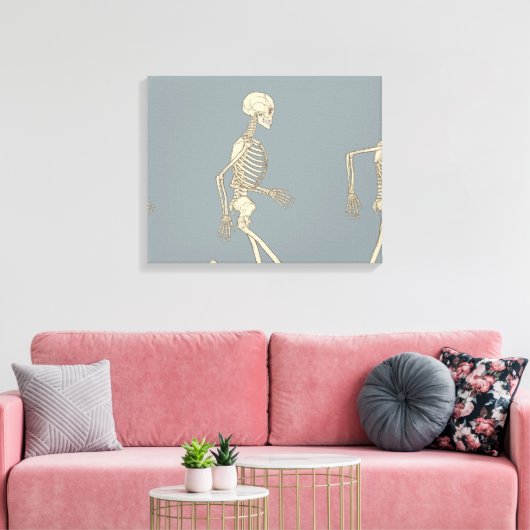 Loopcyclus van menselijk skelet canvas afdruk (Insitu (Woonkamer))