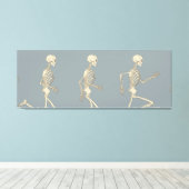 Loopcyclus van menselijk skelet canvas afdruk (Insitu (Houten vloer))