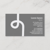 Looped Line - Wit op Donkergroen Visitekaartje (Achterkant)