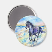 Loopende gratis paardenmagneet. magneet (Voorkant / Achterkant)