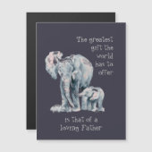 Loopende olifant vader & baby Animal Quote (Voorkant / Achterkant)