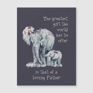 Loopende olifant vader & baby Animal Quote