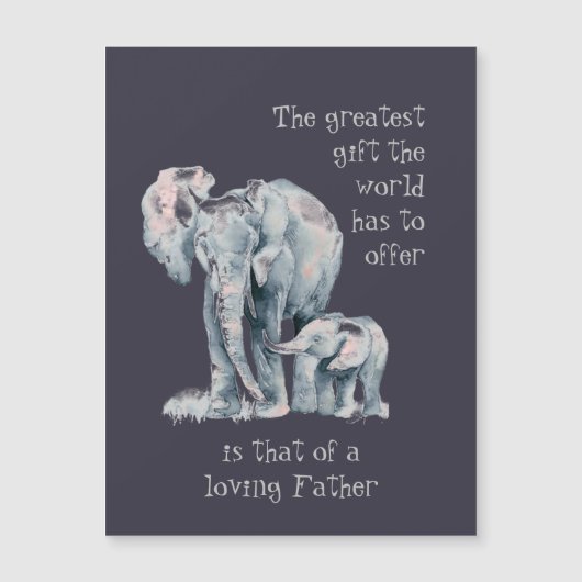 Loopende olifant vader & baby Animal Quote (Voorkant)