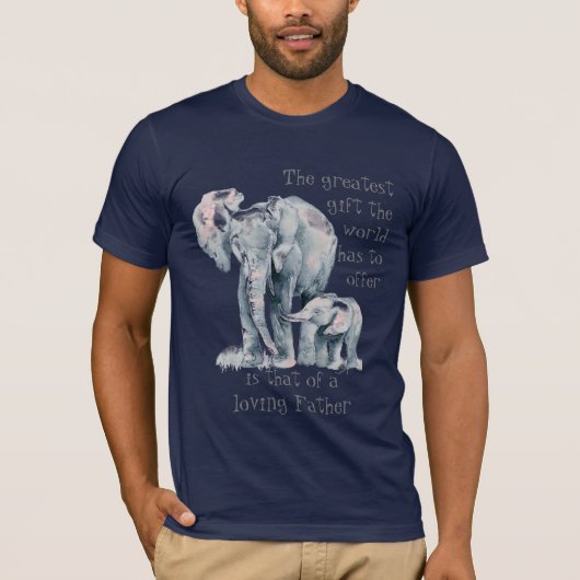 Loopende olifant vader & baby Animal Quote T-shirt (Voorkant)