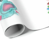 Loopende olifantenverjaardagsverpakkingspapier cadeaupapier (Rol Hoek)