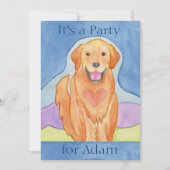 Loopende uitnodiging voor verjaardagsfeest (Voorkant)