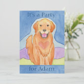 Loopende uitnodiging voor verjaardagsfeest (Staand voorkant)