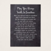 Loopgeheugen 3 Fotosympathie Funeral Prayer Kaart (Achterkant)