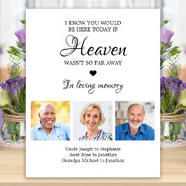 Loopgeheugen 3 Photo Collage Memorial Wedding Poster