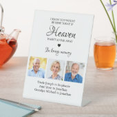 Loopgeheugen 3 Photo Collage Memorial Wedding Reclamebord Met Voetstuk (Insitu)