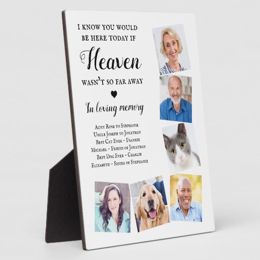 Loopgeheugen 6 Foto Heaven Wedding Memorial Fotoplaat (Zijkant)