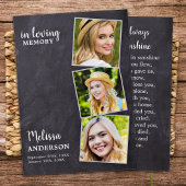 LoopGeheugen Memorial Funeral Prayer Kaart 3 Foto Contactkaartje