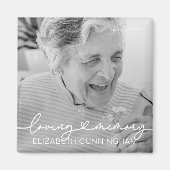 Loopgeheugen Modern Elegant Heart Photo Memorial Magneet (Voorkant)