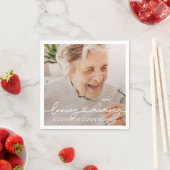 Loopgeheugen Modern Elegant Heart Photo Memorial Servet (Insitu)