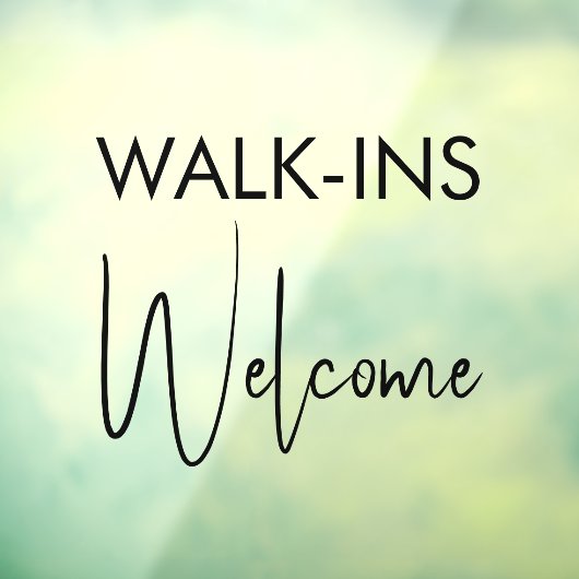 Loopings welkom modern minimalistisch kapsalon en raamsticker (Vel 3)