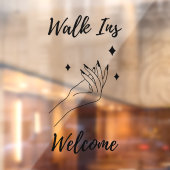 Loopings Welkom Nagelstudio Zwart Raamsticker (Vel 2)