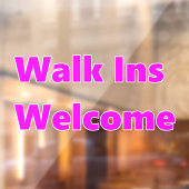 Loopings Welkom Roze Wit Raamsticker (Vel 2)