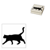 loopkat-silhouet rubberstempel (Gestempeld)