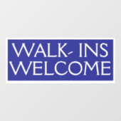 Loopklanten Welkom Klant Uitnodigende Zakelijke Wi Raamsticker (Vel)