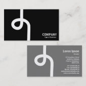 Loopline - wit op zwart visitekaartje (Voorkant / Achterkant)