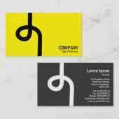 Looplinie - zwart op geel visitekaartje (Voorkant / Achterkant)