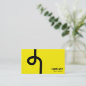 Looplinie - zwart op geel visitekaartje (Staand voorkant)