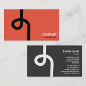 Looplinie - zwart op Oranje Visitekaartje (Voorkant / Achterkant)