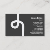 Looplinie - zwart op Oranje Visitekaartje (Achterkant)