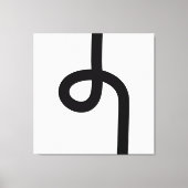 Looplinie - zwart op wit canvas afdruk (Voorkant)