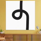 Looplinie - zwart op wit canvas afdruk (Insitu (Woonkamer))