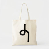 Looplinie - zwart op wit tote bag (Voorkant)
