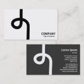 Looplinie - zwart op wit visitekaartje (Voorkant / Achterkant)