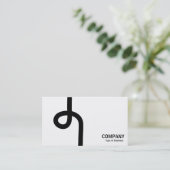 Looplinie - zwart op wit visitekaartje (Staand voorkant)