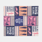 loopmeisje eet slaaplooppatroon Runner Pap Mam Tou Fleece Deken (Voorkant (Horizontaal))