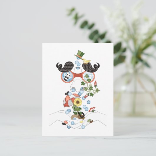 Loopneus van genade (remake) briefkaart (Staand voorkant)