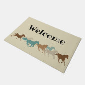 Looppaarden verwelkomde mat (Schuin)