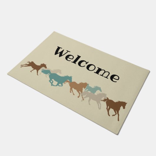 Looppaarden verwelkomde mat (Schuin)
