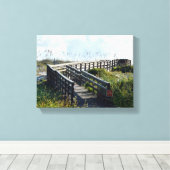 Looppad naar het strand fotokaart canvas afdruk (Insitu (Houten vloer))