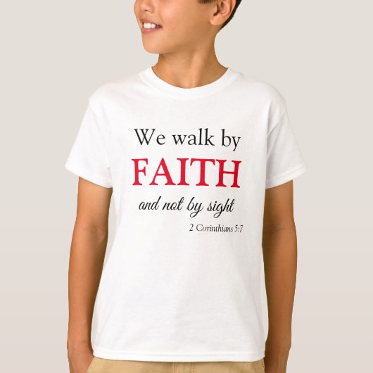 Looppas door Faith Scripting T-shirt (Voorkant)