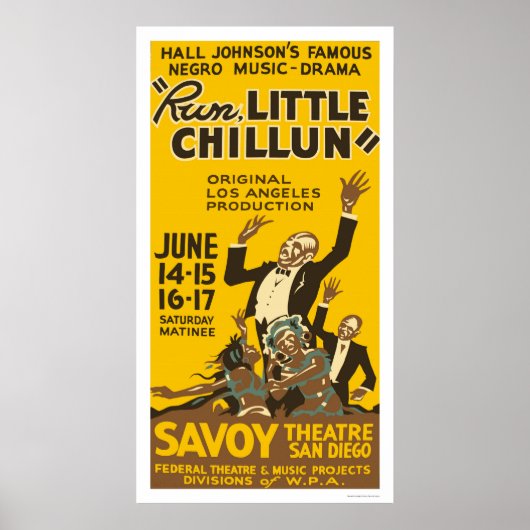 Looppas Little Chillun 1940 WPA Poster (Voorkant)