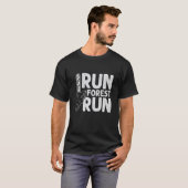 Looppas met bos Lumberjack Chainzaag Arborist Logg T-shirt (Voorkant volledig)