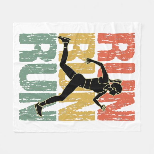 Looppas - runner Girl Fleece Deken (Voorkant (Horizontaal))