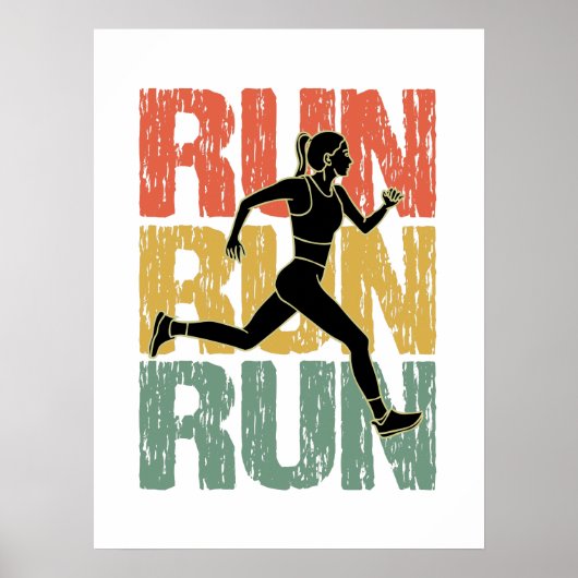 Looppas -  runner Girl Poster (Voorkant)