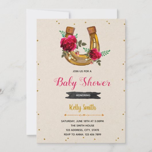 Looppas voor de de partijuitnodiging van het roos kaart (Voorkant)