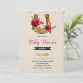 Looppas voor de de partijuitnodiging van het roos kaart (Staand voorkant)