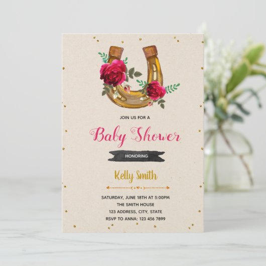 Looppas voor de de partijuitnodiging van het roos kaart (Staand voorkant)