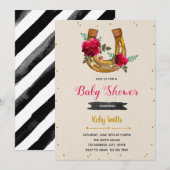 Looppas voor de de partijuitnodiging van het roos kaart (Voorkant / Achterkant)